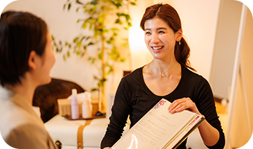 エリアマネージャ-を丁寧に指導